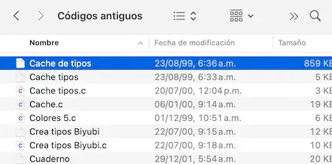 Cache de fontes bitmap utilisé par le navigateur Biyubi