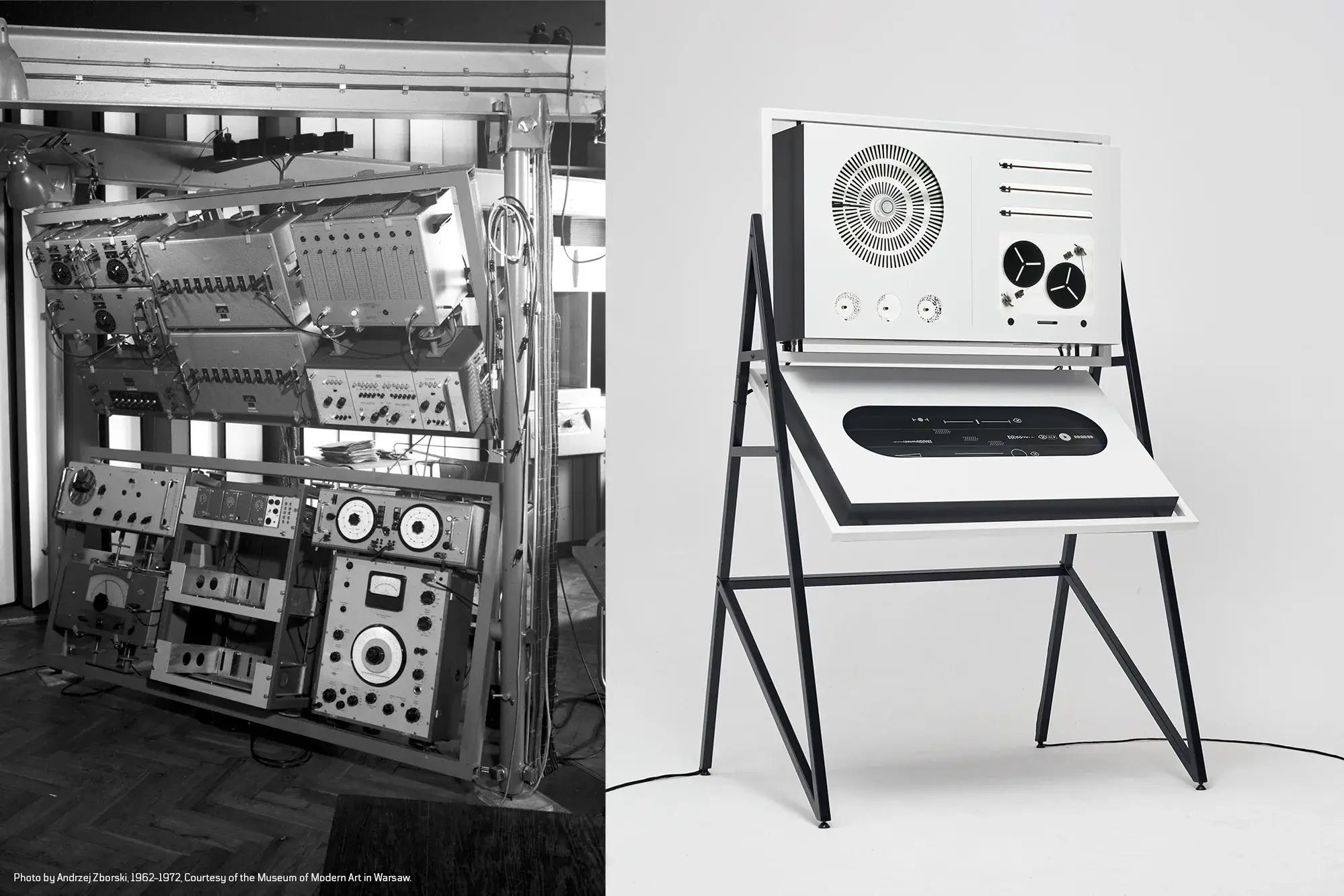 Détail des mécanismes d'APPARATUM avec bande magnétique et éléments électromécaniques