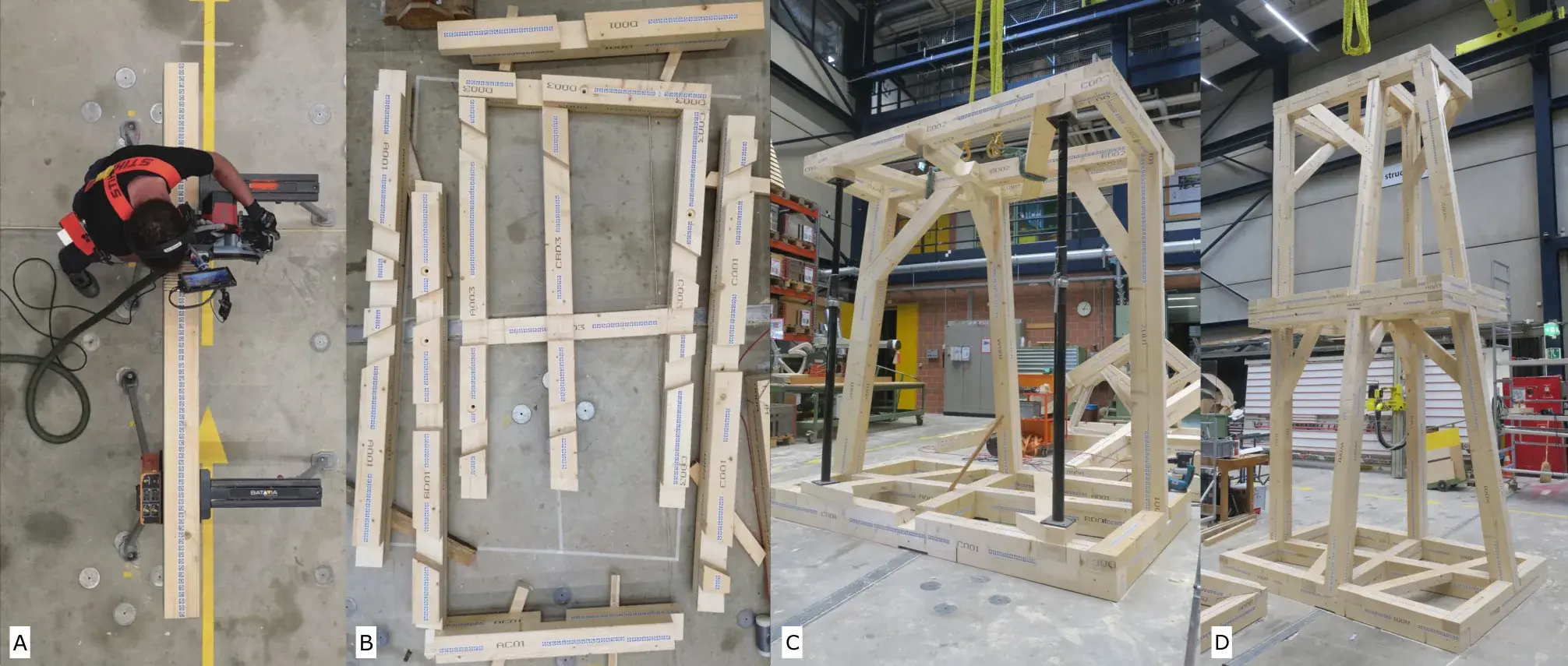 Séquence de fabrication, scan puis assemblage utilisée pendant la campagne d’évaluation