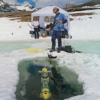 Robot POLARIS photographié pendant son développement à l’ETH Zurich