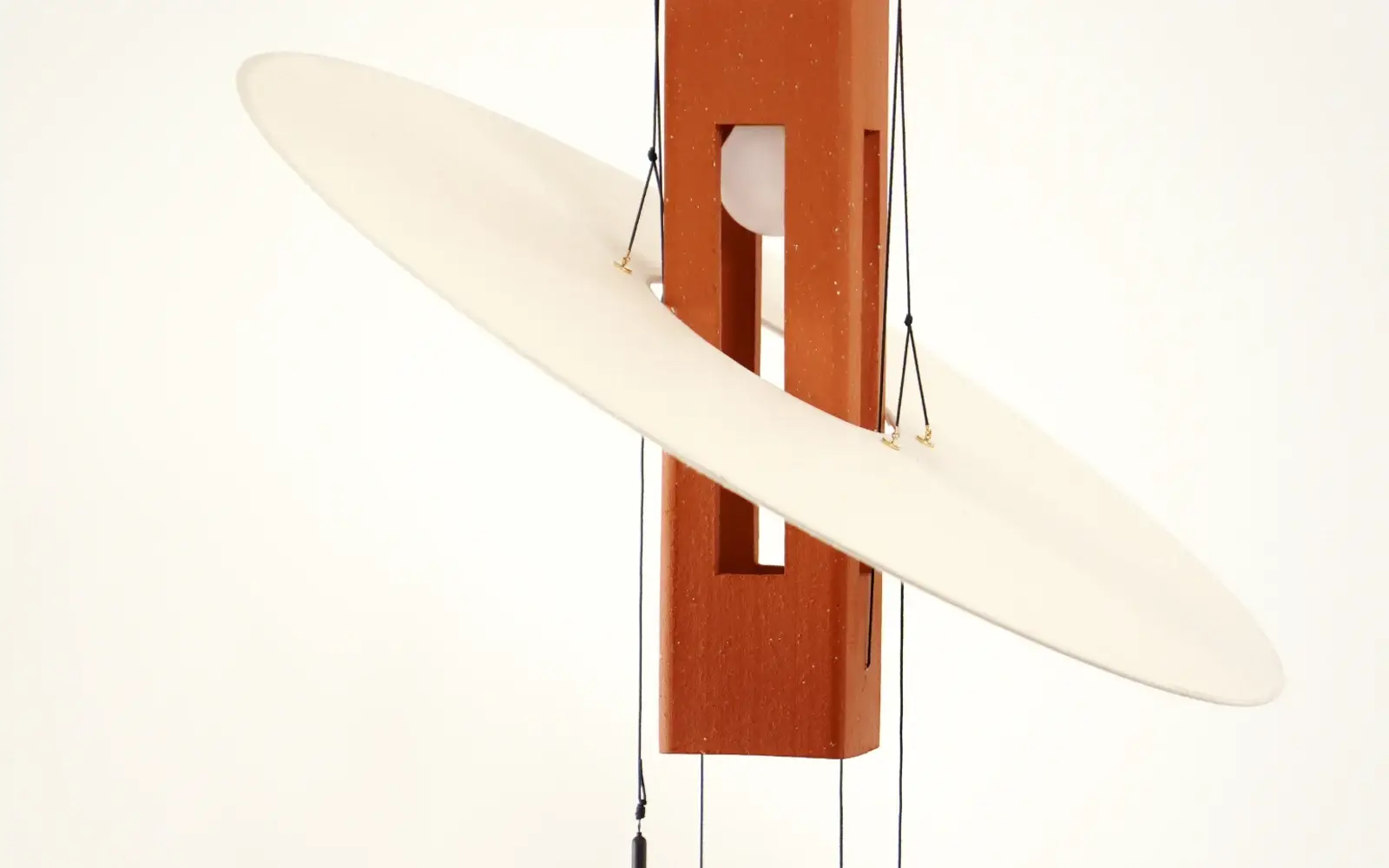 Suspension Nova de Maison Cédrat en terre cuite et papier washi