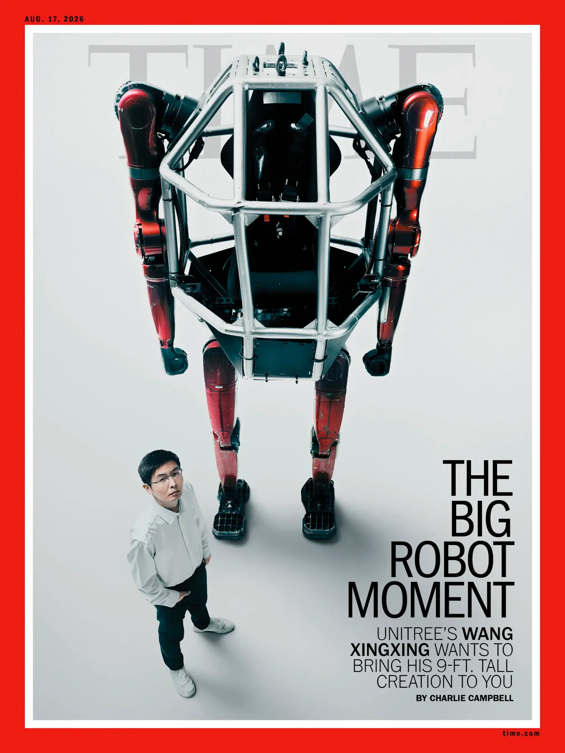 Un robot quadrupède photographié face à un mur dans une image de Mattia Balsamini