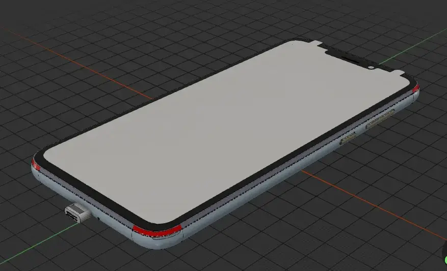 Modèle 3D complet du PinePhone publié par PINE64 avec châssis, carte, batterie et composants visibles