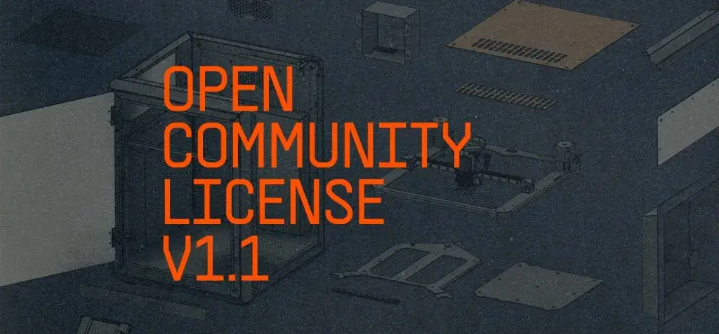 Illustration de Prusa Research pour la version 1.1 de l’Open Community License