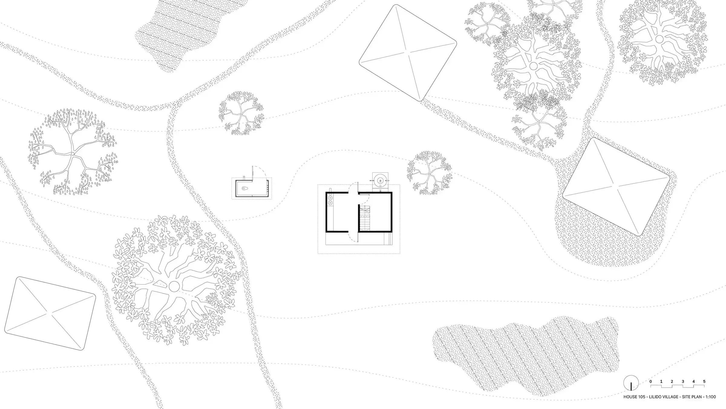 Plan d’implantation du projet Star Homes dans son contexte de village