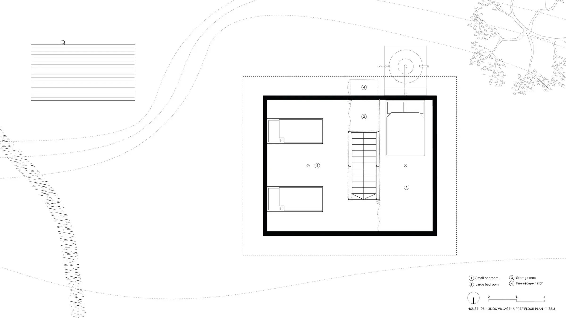 Plan de l’étage d’une Star Home avec espaces de couchage