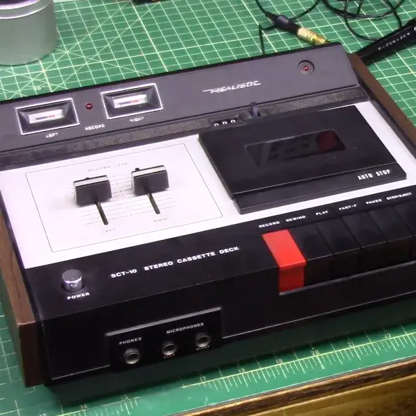 Mécanisme interne du lecteur cassette pendant son entretien