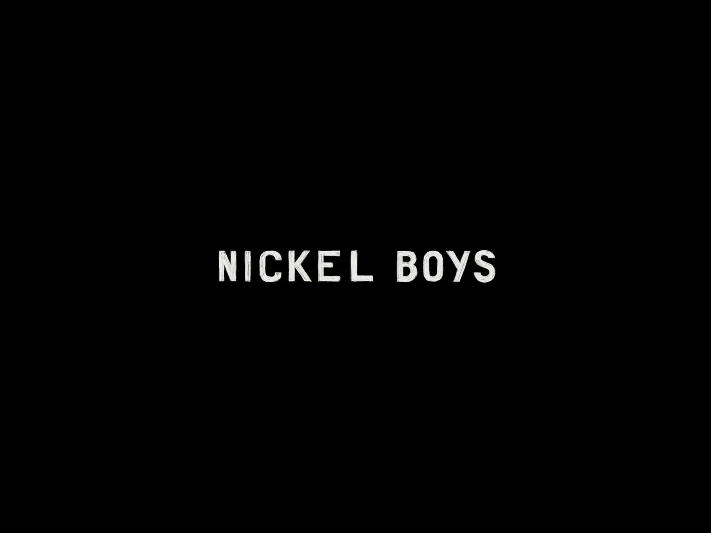 Carton typographique de Nickel Boys conçu par Chips