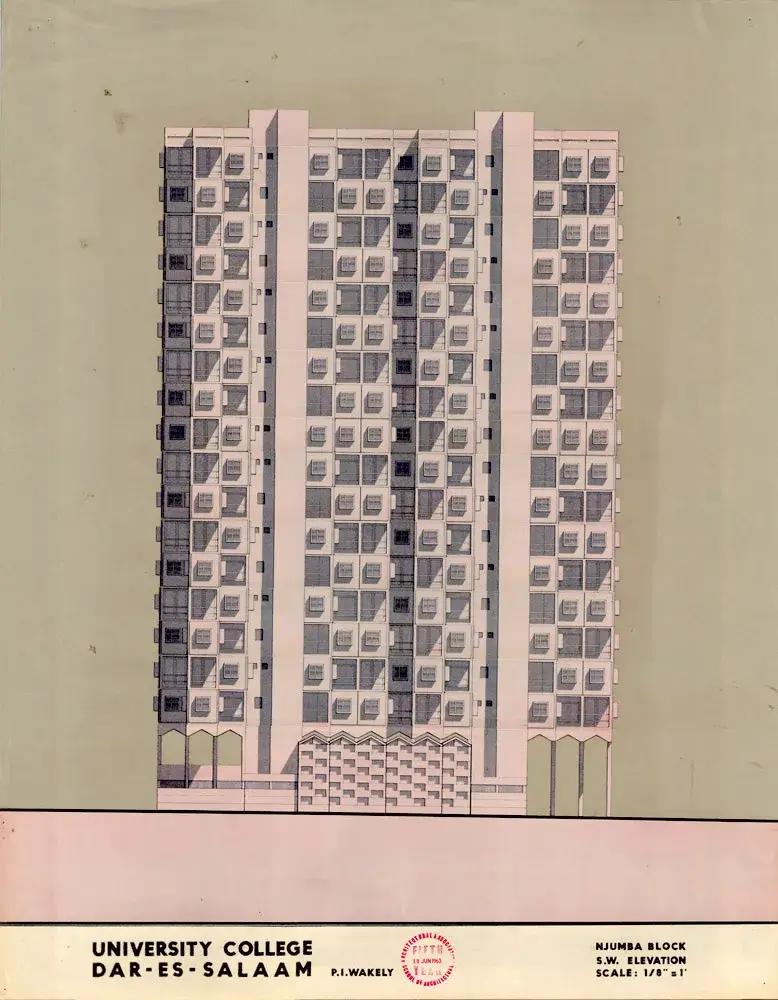 Projet étudiant de Patrick Wakely pour l’université de Dar es Salaam en 1963