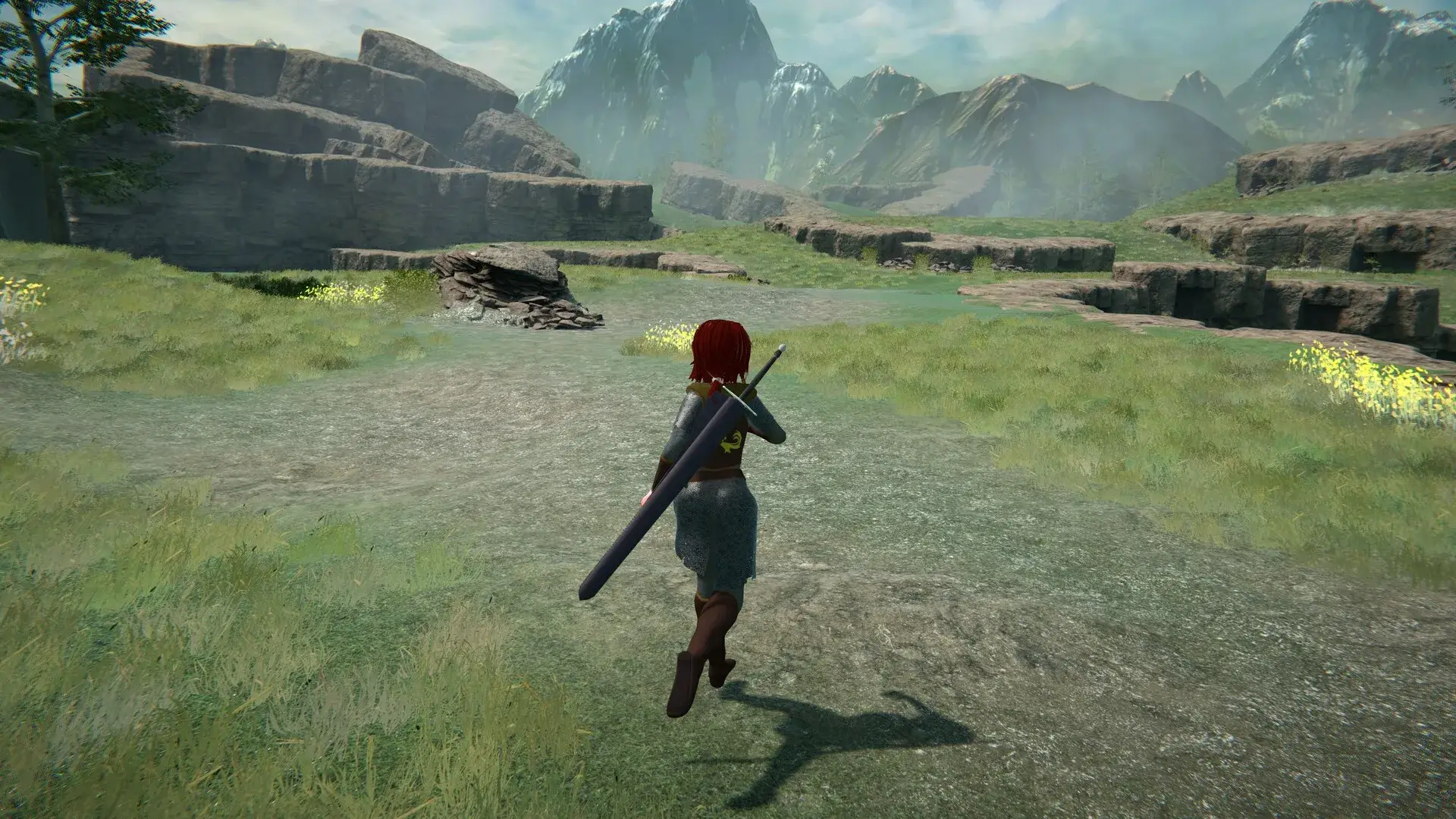 Capture officielle d’UNPAINTED montrant le personnage dans un environnement du jeu